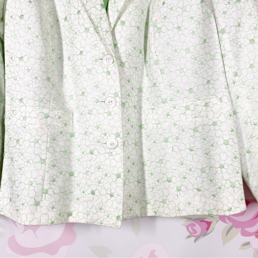 INC International Concepts Green Floral Embroidered Blazer Jacket 2X - Picture 4 of 11